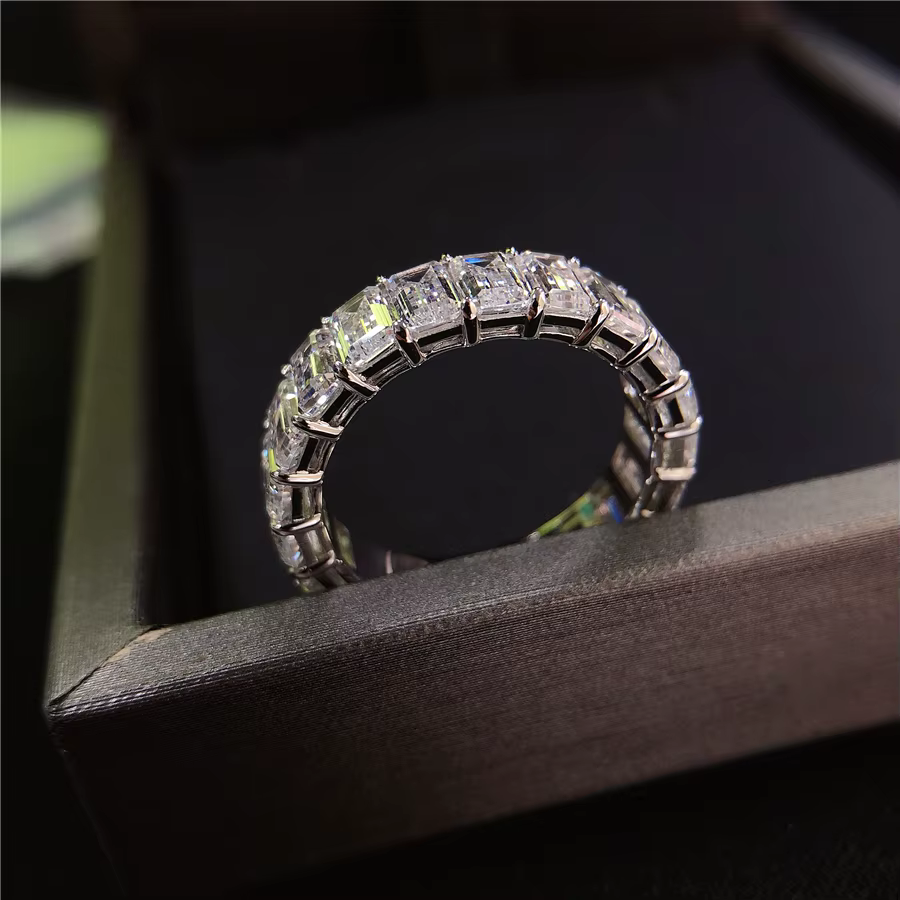 Bijoux de mariage en or blanc pur pour hommes, beaux bijoux de fiançailles, 18 carats, or AU750, excellent design, fiancé, grande qualité
