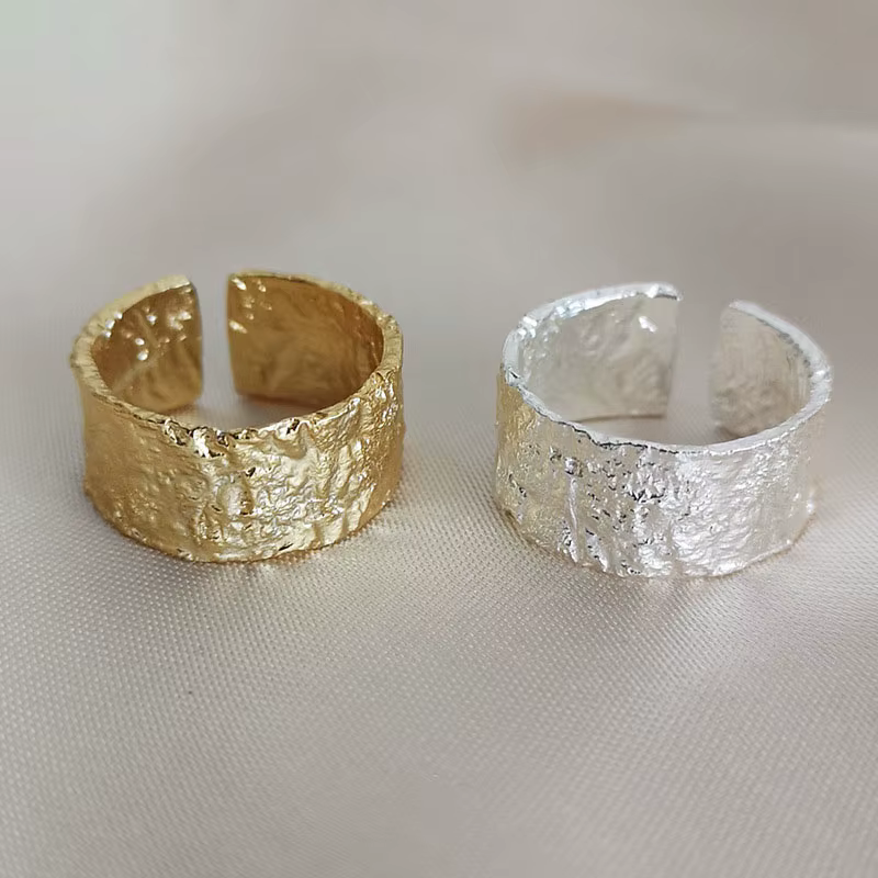 Bagues de mariage couleur argent anti-allergie