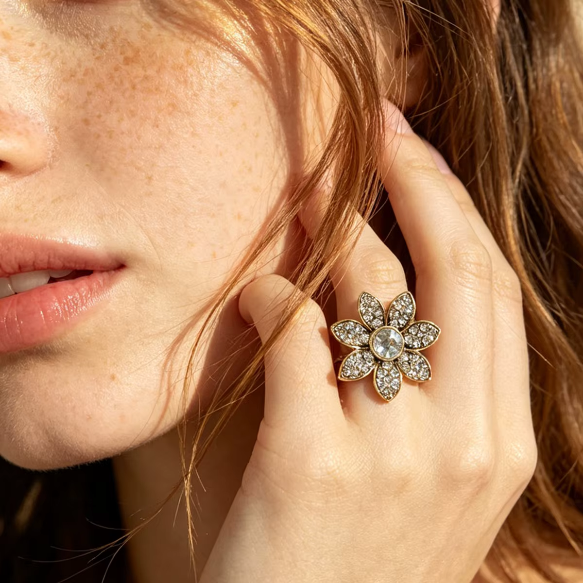 DIGADAGU – bague réglable en alliage et strass