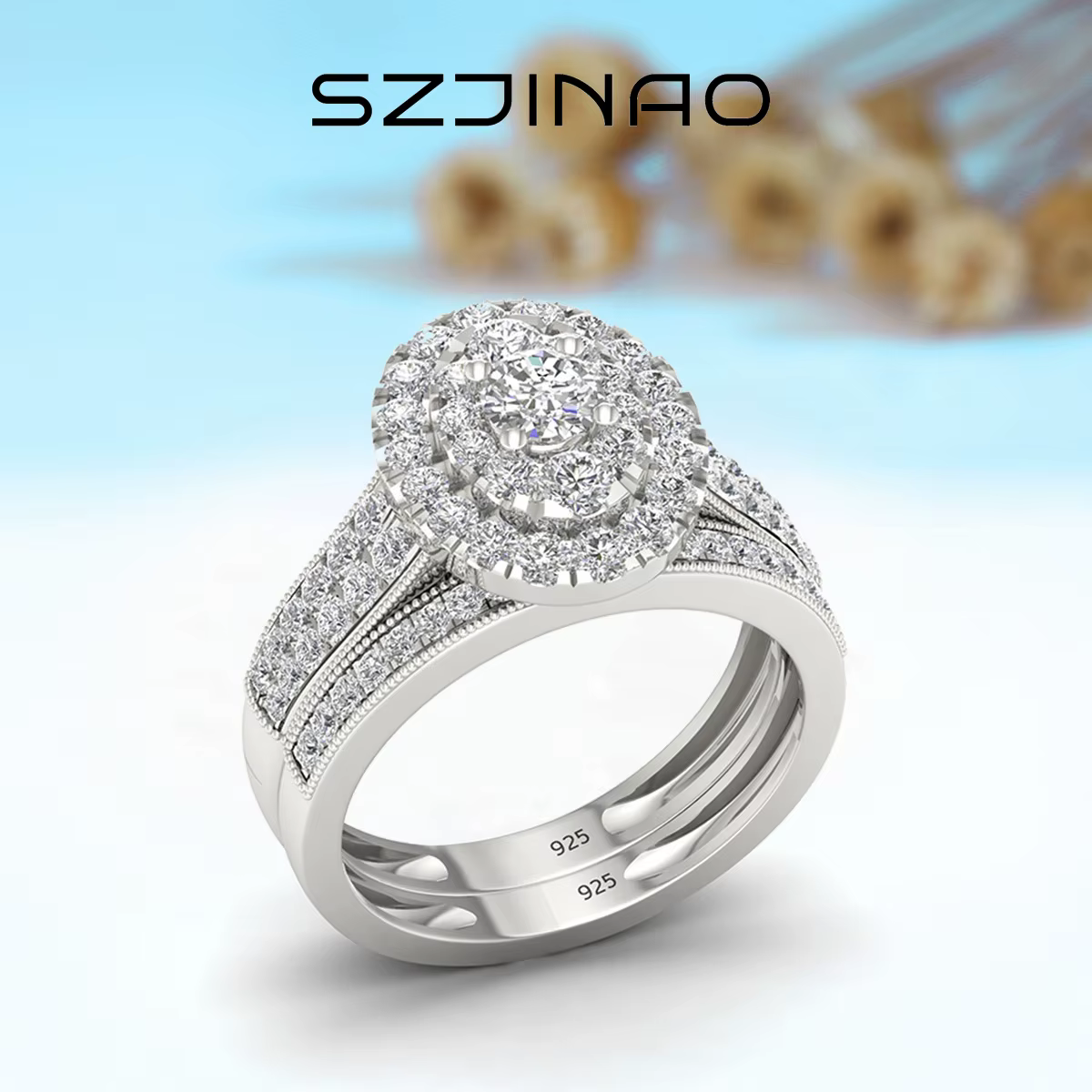 Bagues de Couple en argent Sterling 925 massif de luxe pour femmes