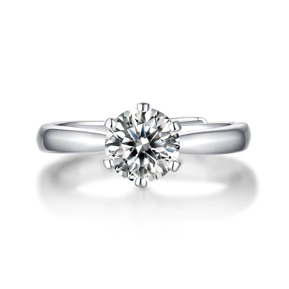 Bagues de mariage classiques 0.5 – 3 Carat 6 griffes en argent Sterling 925 Marquise Moissanite