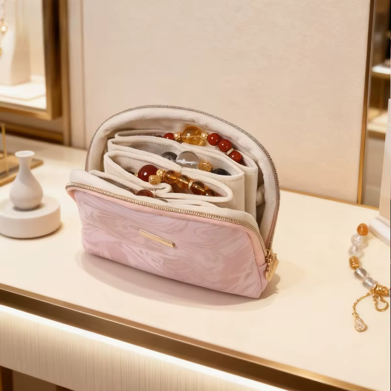 Sac de rangement pour bracelets et perles, nouveau style 2026, pochette à bijoux, sac de rangement portable multi-couches pour bijoux et antiquités