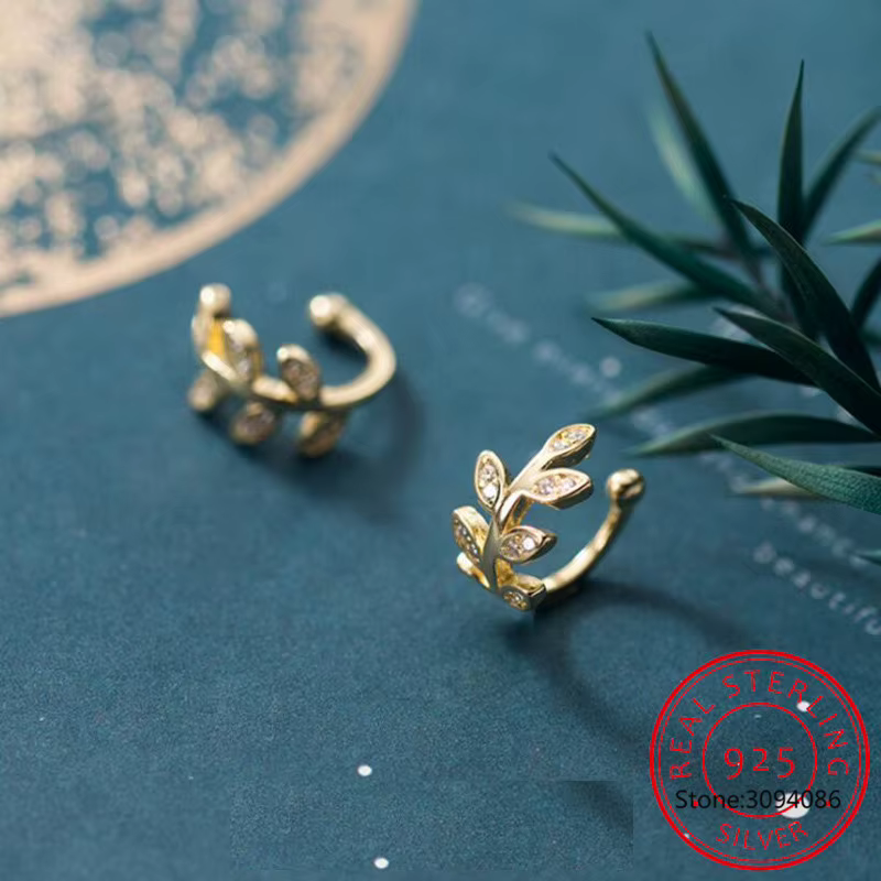 Manchette d'oreille en argent regardé 925 pour femme