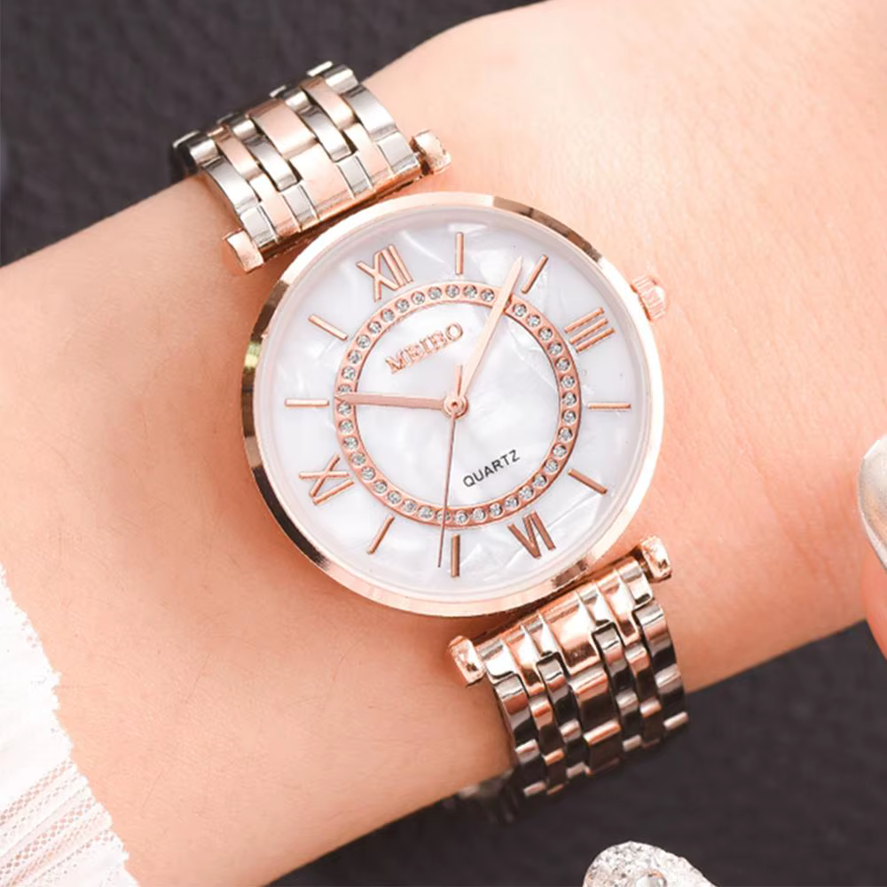 Luxe cristal femmes Bracelet montres haut de gamme mode diamant dames Montre à Quartz en acier Femme Montre-Bracelet