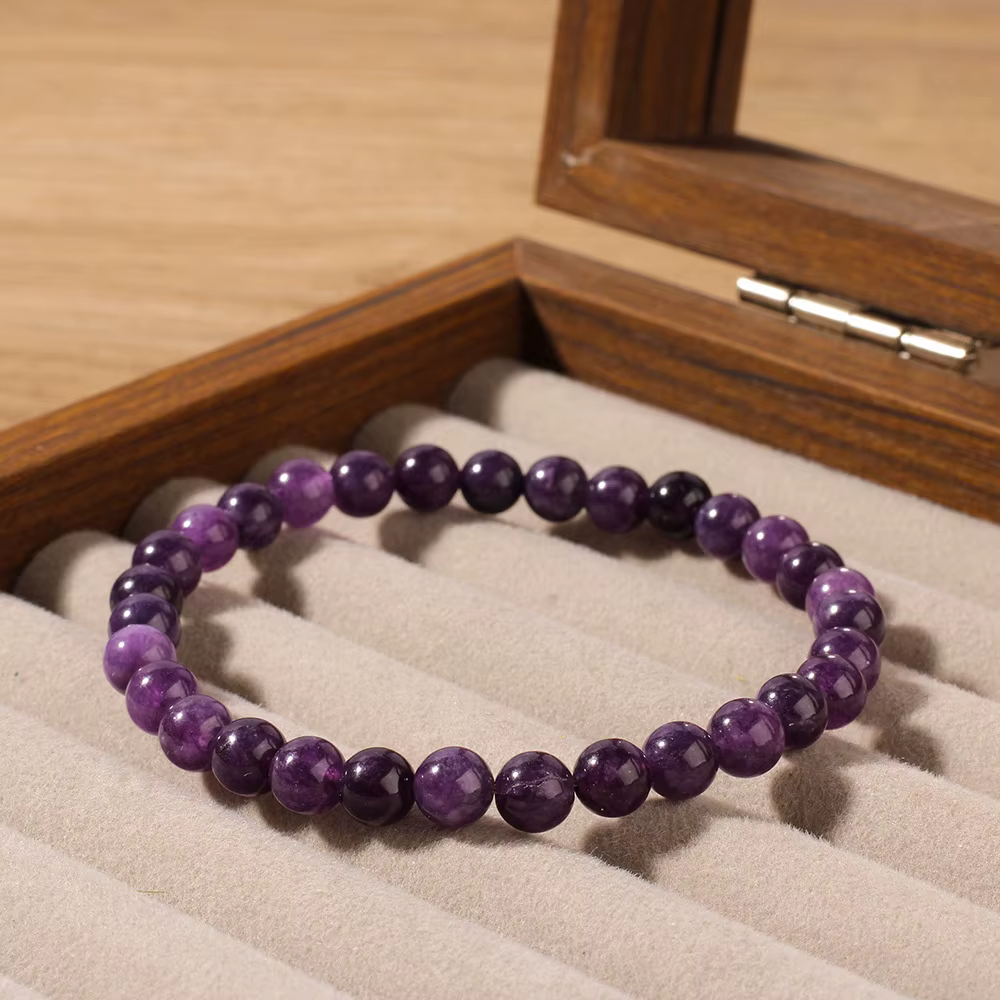 Bracelets en pierre naturelle véritable améthyste