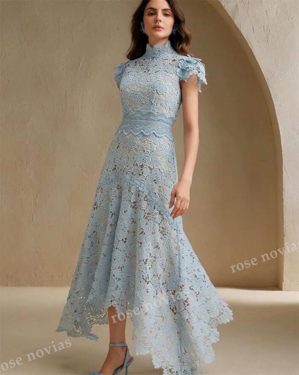 Robe de soirée personnalisée en dentelle de haute qualité pour mariage et banquet