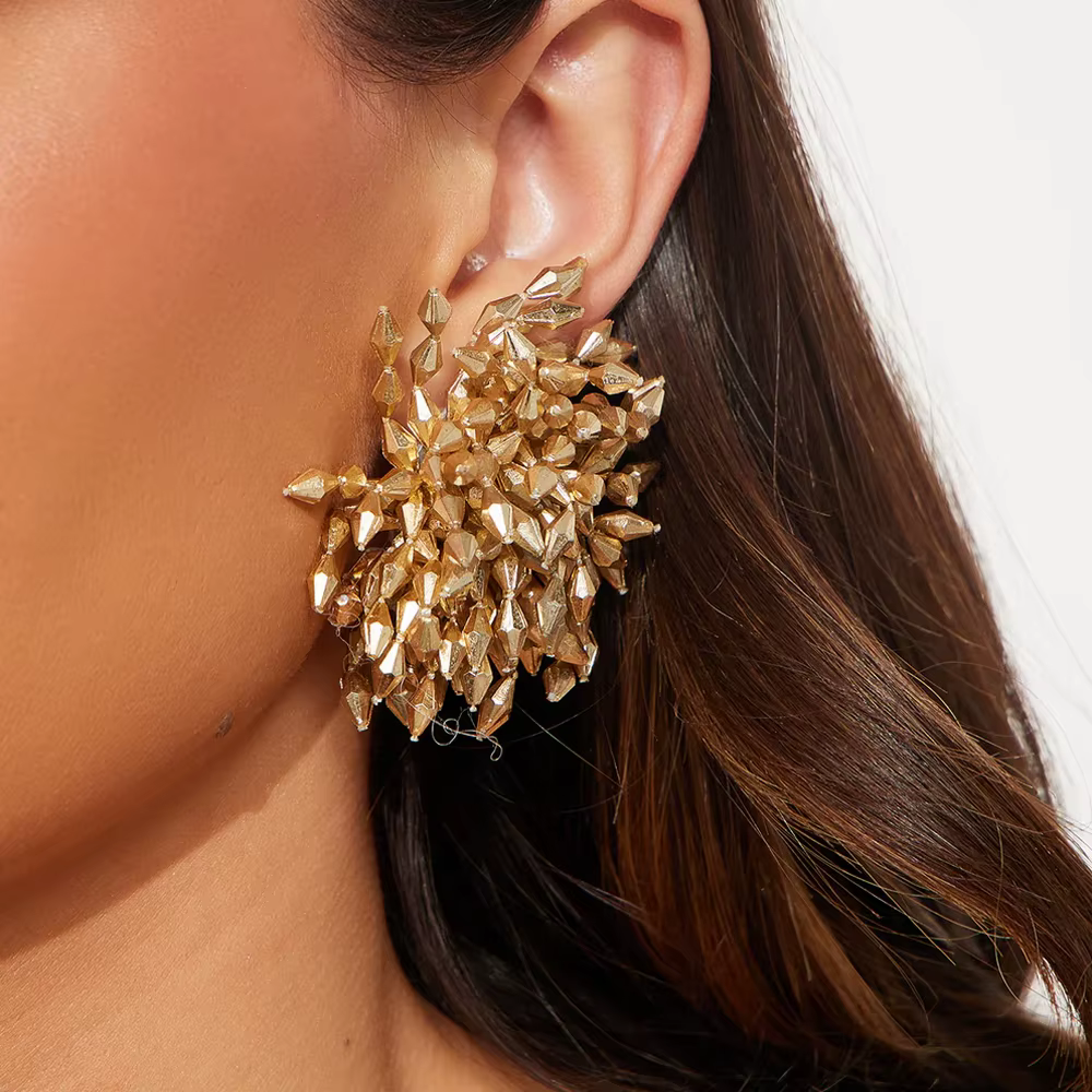 Boucles d'oreilles à pampilles en métal pour femmes