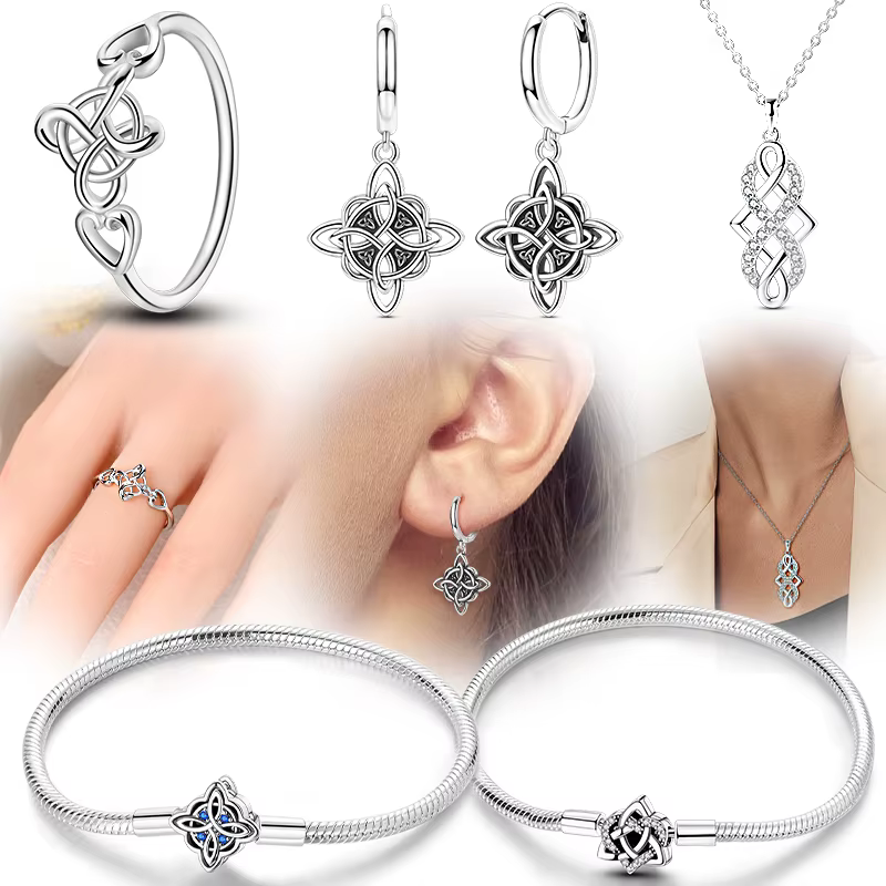 Ensemble de bijoux fins en argent sterling 925
