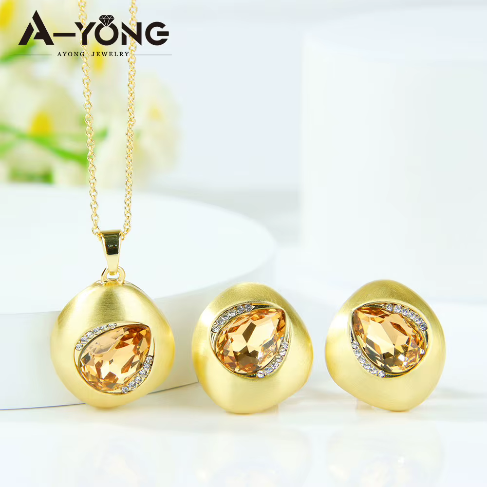 Ensemble de bijoux en cristal de luxe italien