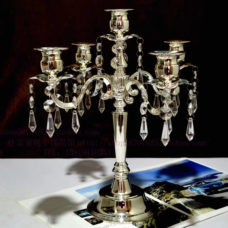 Creative Silver Romantic Leon Day-Bougeoir en cristal de verre
