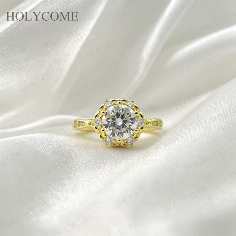 Bague en Moissanite 1, 5 carat
