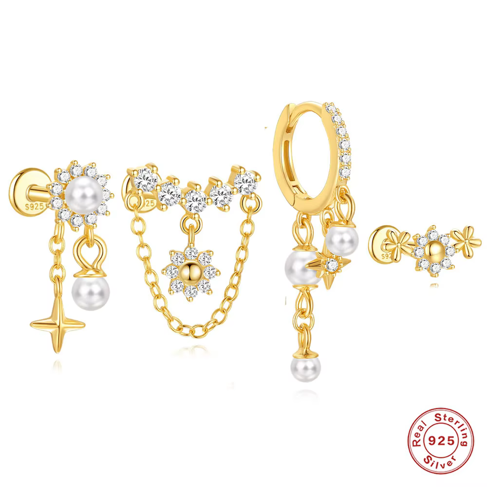AIDE 925 argent Helix Cartilage Piercing boucle d'oreille pour les femmes exquis empilage brillant Zircon oreille os Stud bijoux accessoires 1 pc