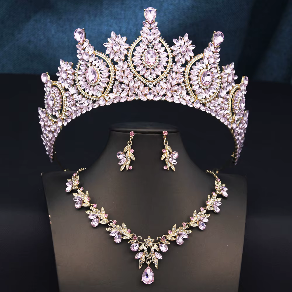 Parures de bijoux de mariée Royal Queen : Grandes couronnes