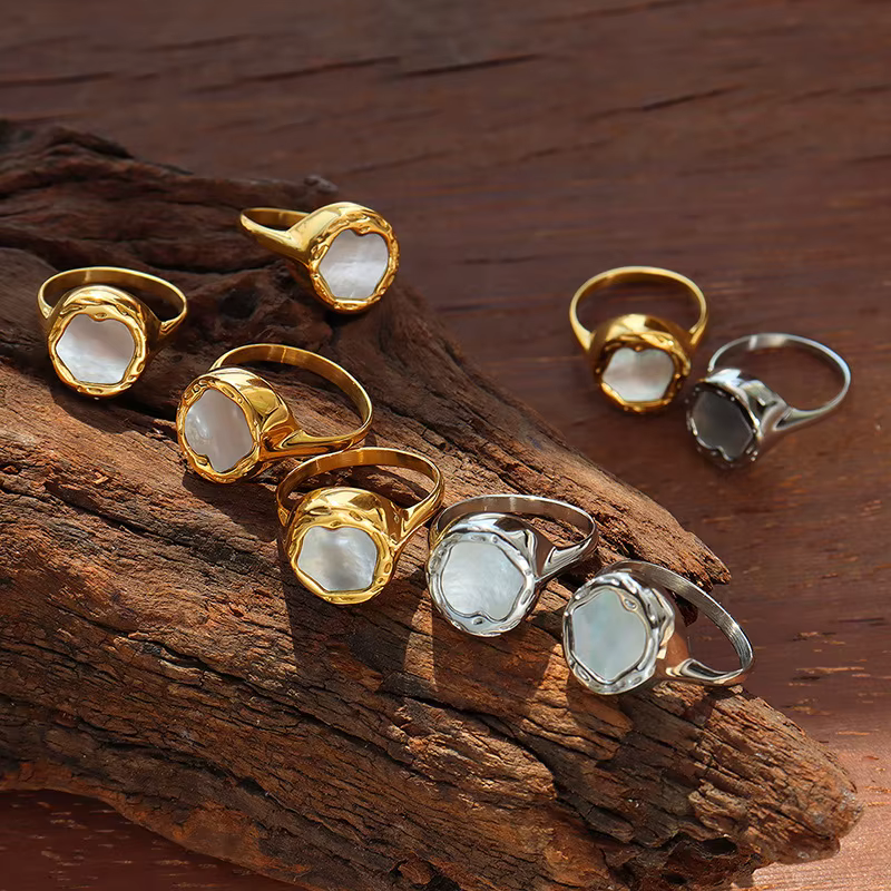 Bagues Vintage en acier inoxydable pour femmes