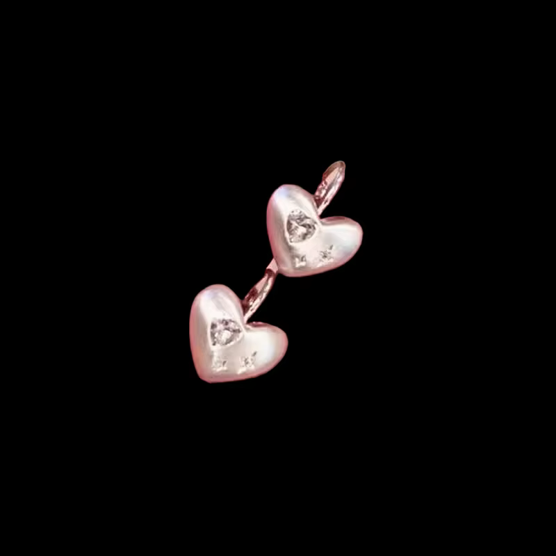 Boucles d'oreilles en forme de cœur pour femmes
