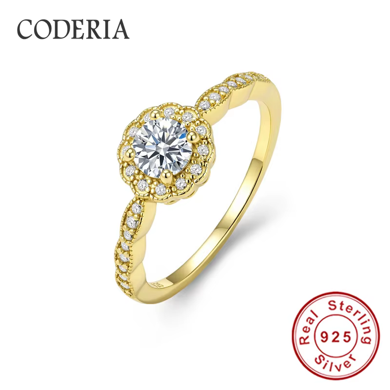 Bague de mariage classique en Moissanite couleur D 0
