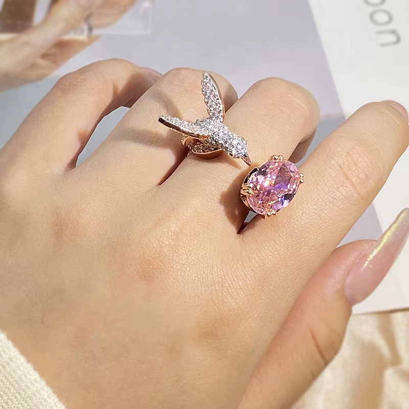Bague en forme de colibri pour femme