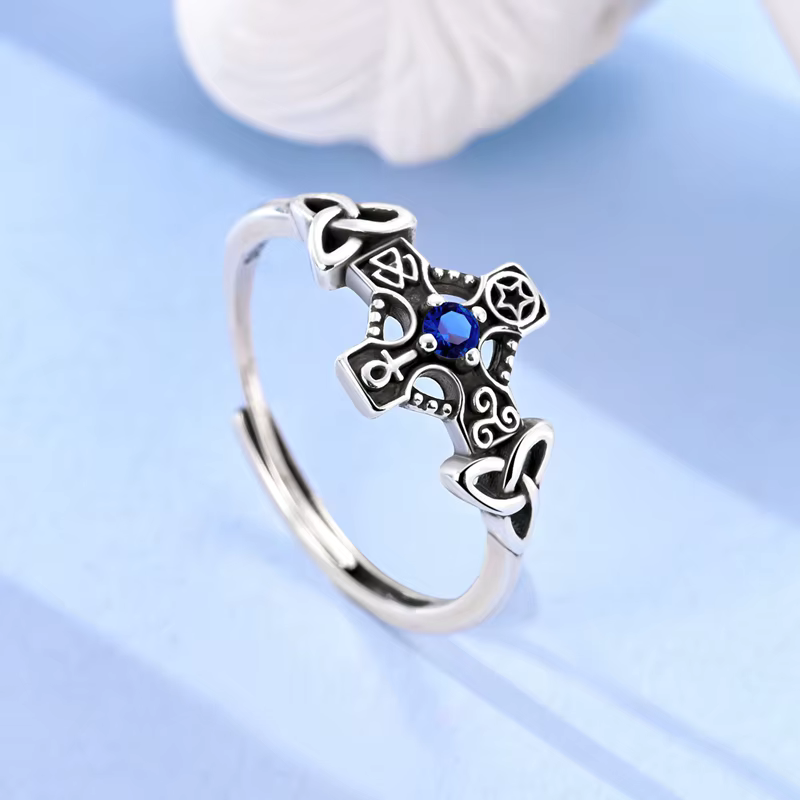 Bagues ouvertes croisées en argent Sterling 925 pour femmes et filles