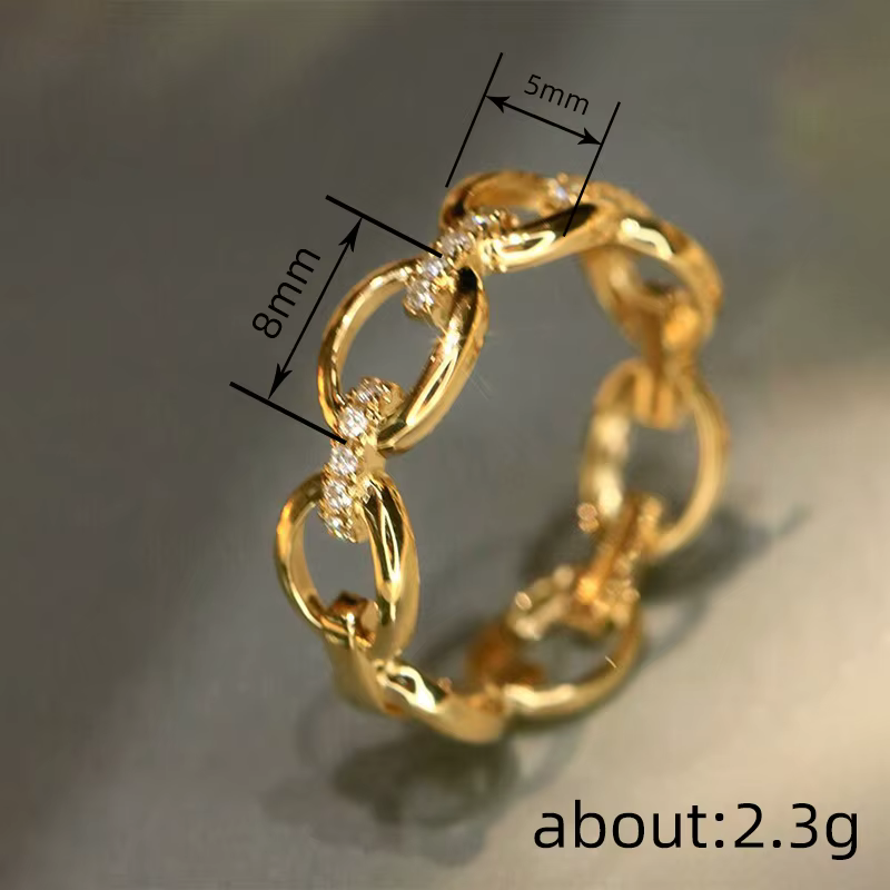 Bague pour femme Huitan à maillons de chaîne