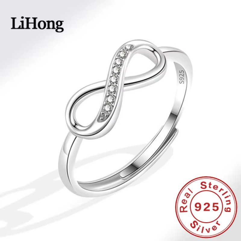 Lihong – bague Mobius en argent Sterling 925 pour femmes
