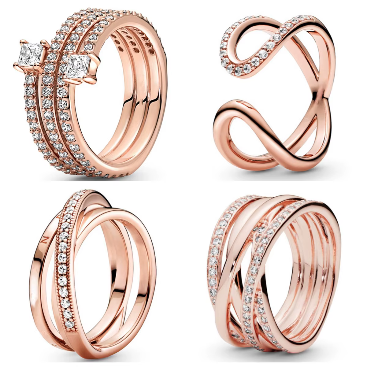 Bague minimaliste de luxe en argent sterling S925