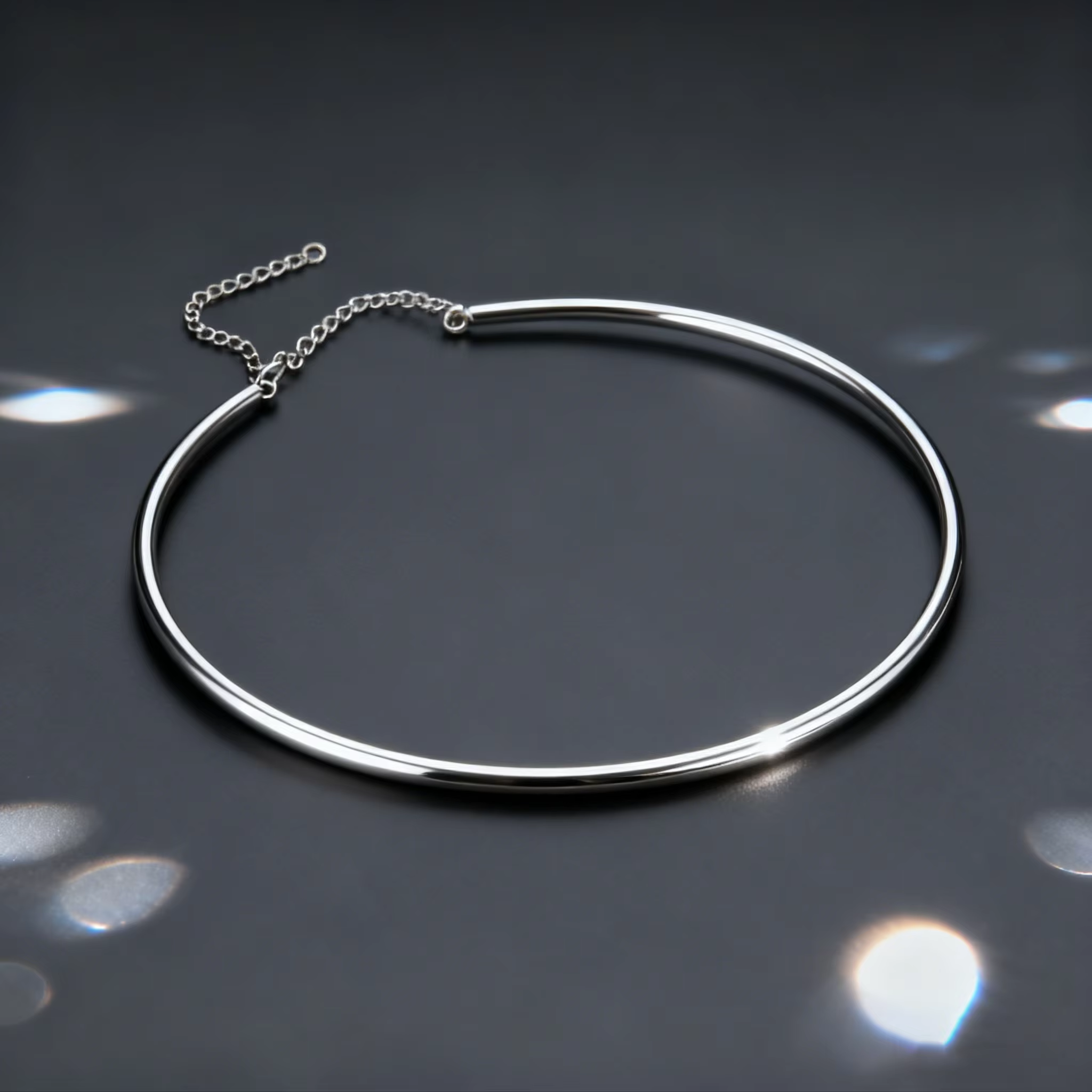 Collier ras du cou délicat de 4MM de large pour femmes
