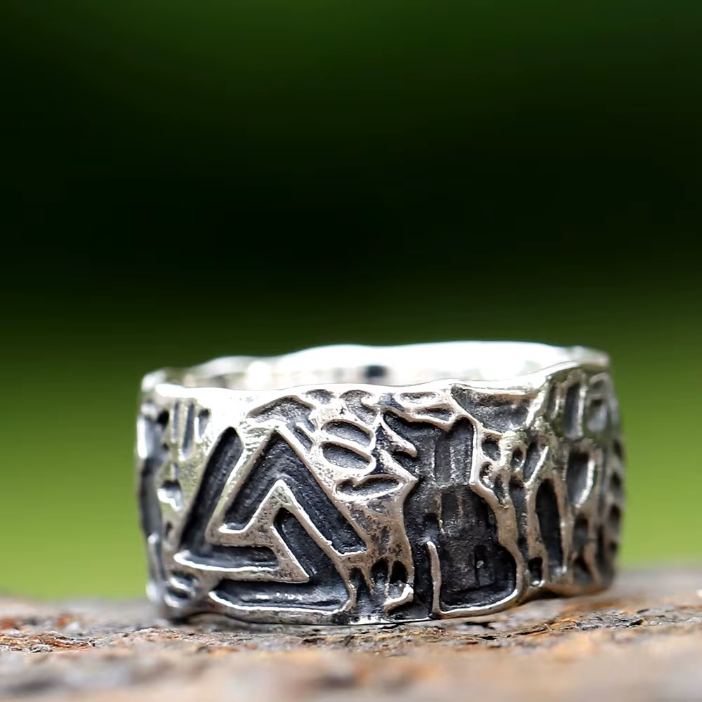 Bague Vintage SION L en Acier Inoxydable pour Homme