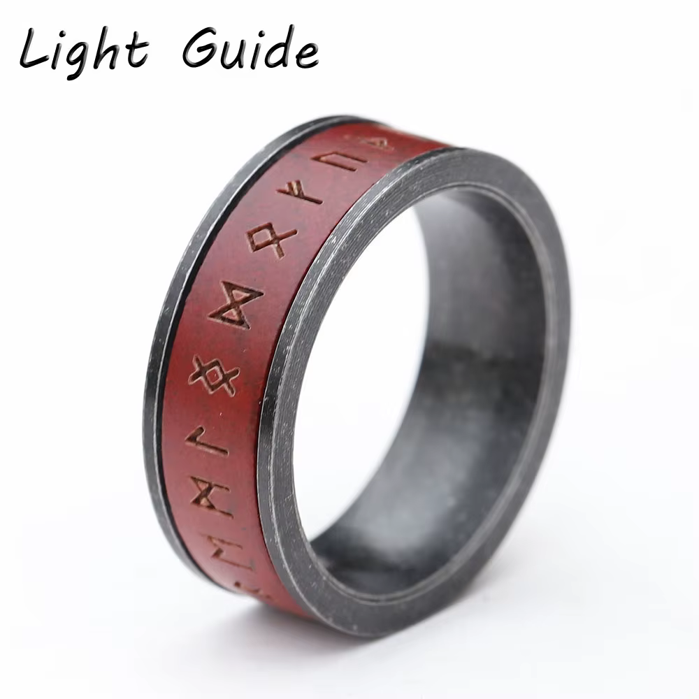 Bague Vintage Rotative SION L en Acier Inoxydable pour Homme et Femme