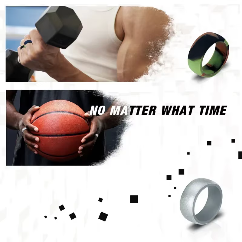 Anneau de sport en Silicone pour hommes