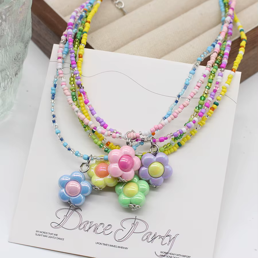 Collier marguerite perlé de Style coréen Boho