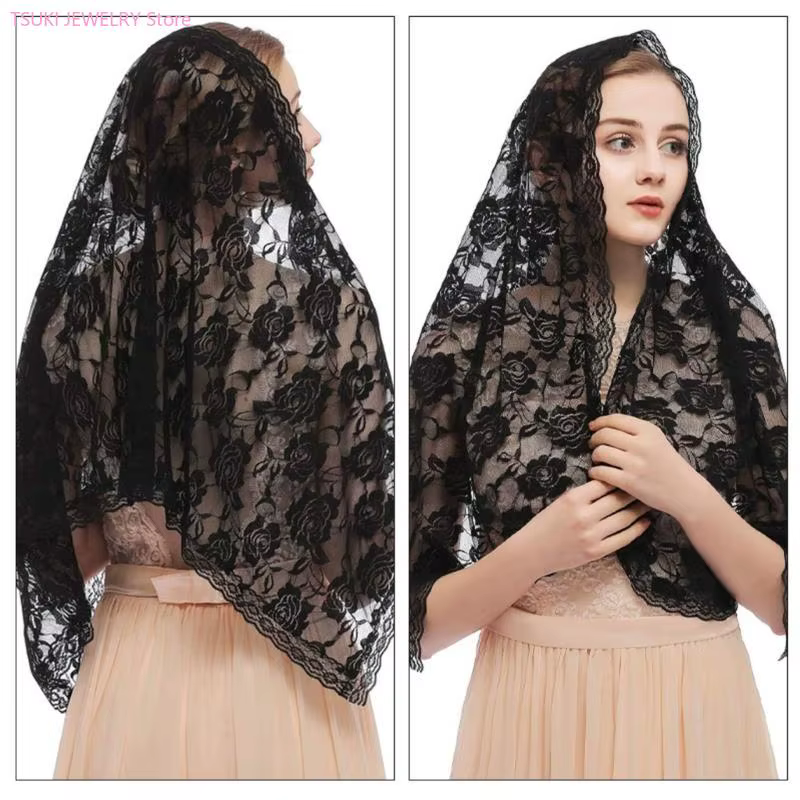 62KE – voile en dentelle pour châle