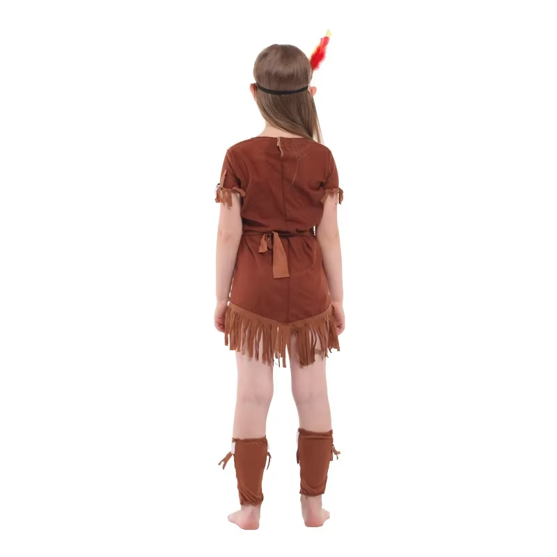 Costume de princesse indienne pour filles de 3 à 8 ans