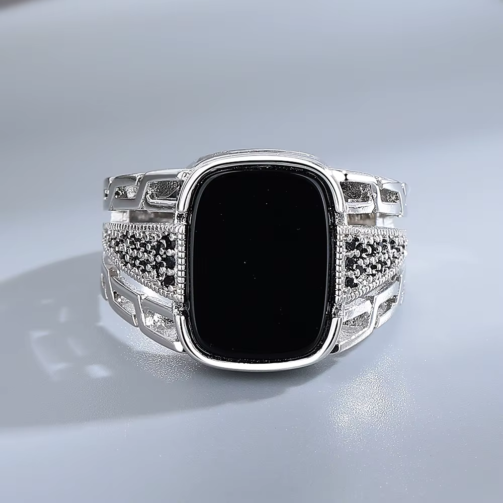 Bague en argent naturel 10x14mm