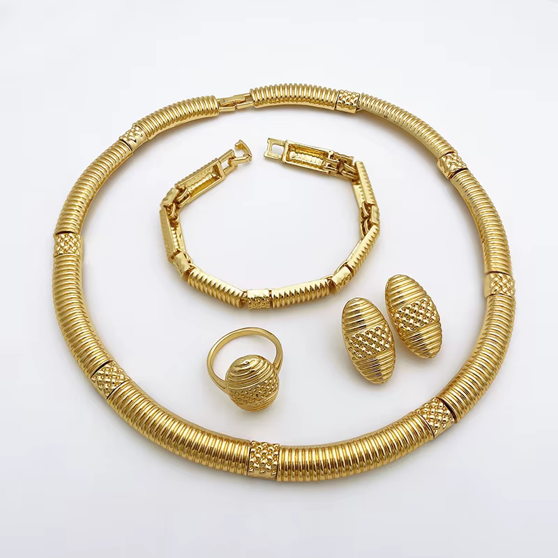 Ensembles de bijoux plaqués or 18 carats pour femmes