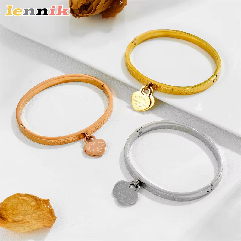 Bracelet d'amour en acier titane, bracelet pour femme au Design Double cœur, bijoux de luxe exquis, Style Ins polyvalent, nouvel arrivage 2025