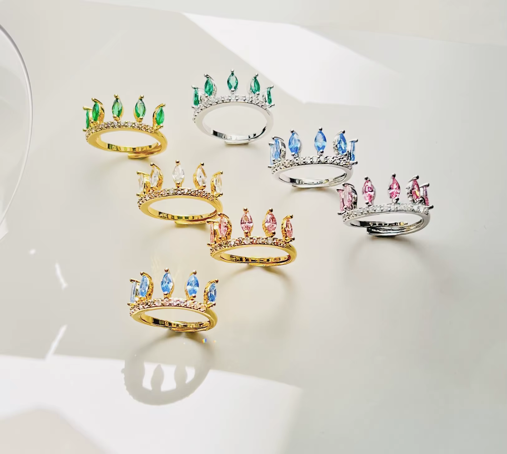 Bague pour femme en laiton plaqué or