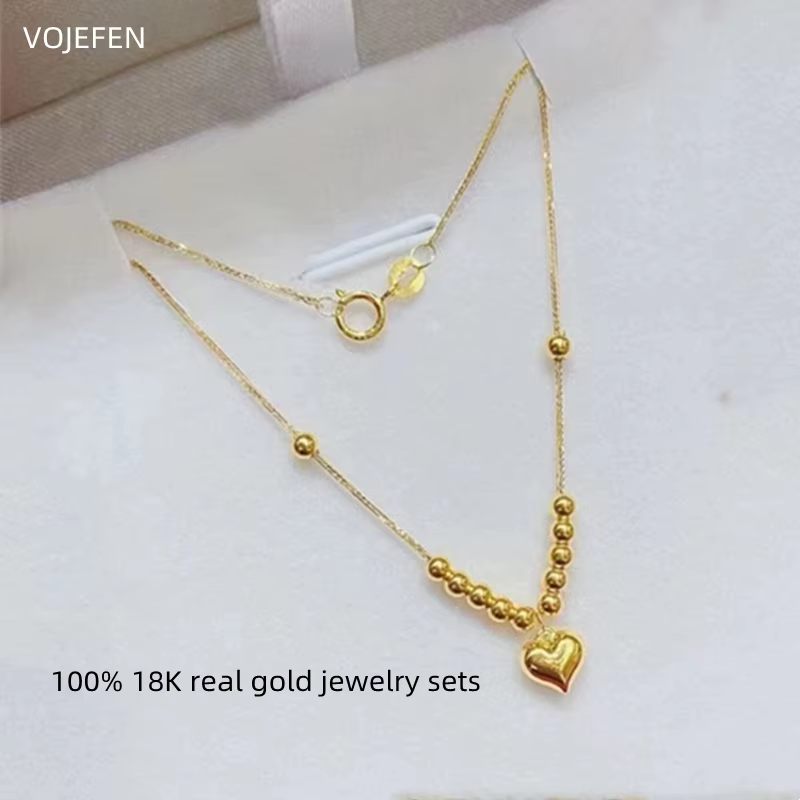 Ensembles de bijoux en or véritable 18 carats pour femmes