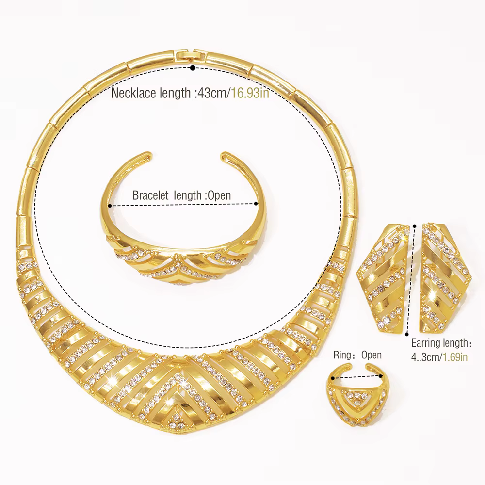 GZJPEI – ensemble de bijoux couleur or dubaï