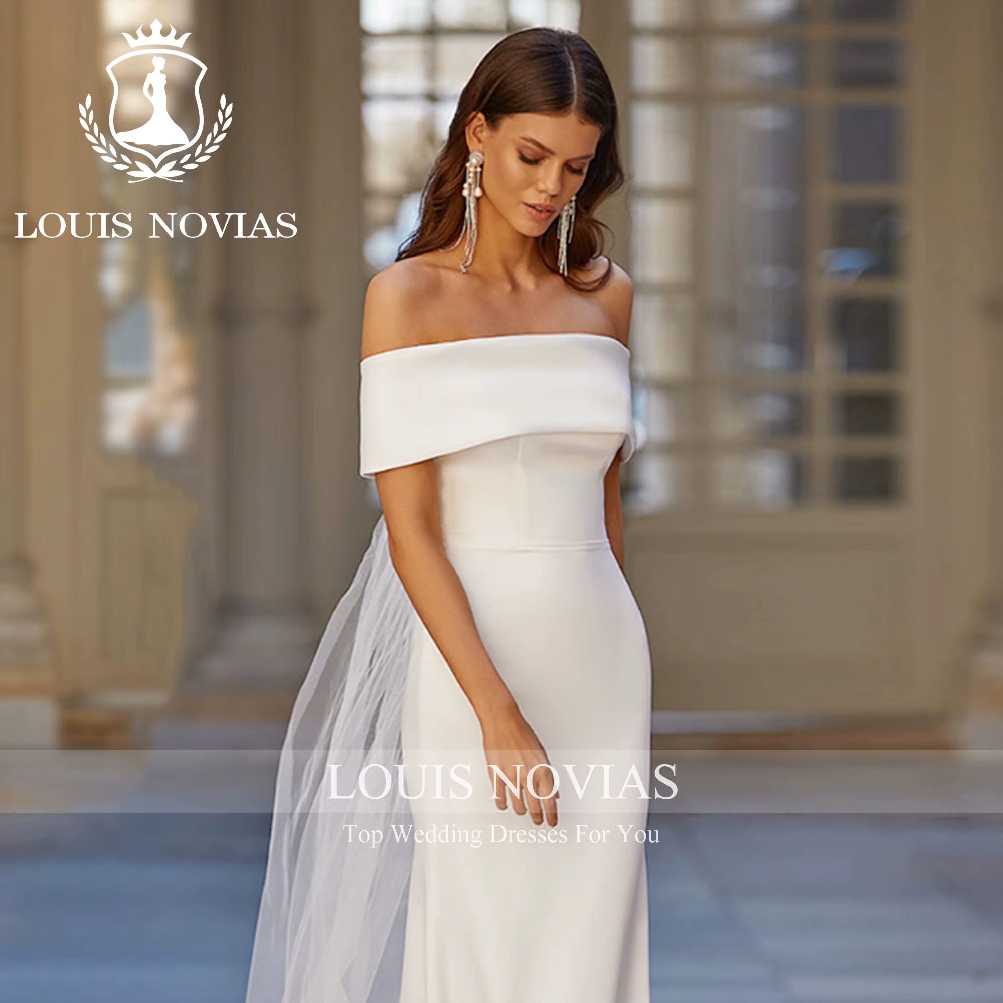 Modiis-Robe de mariée sirène simple pour femme