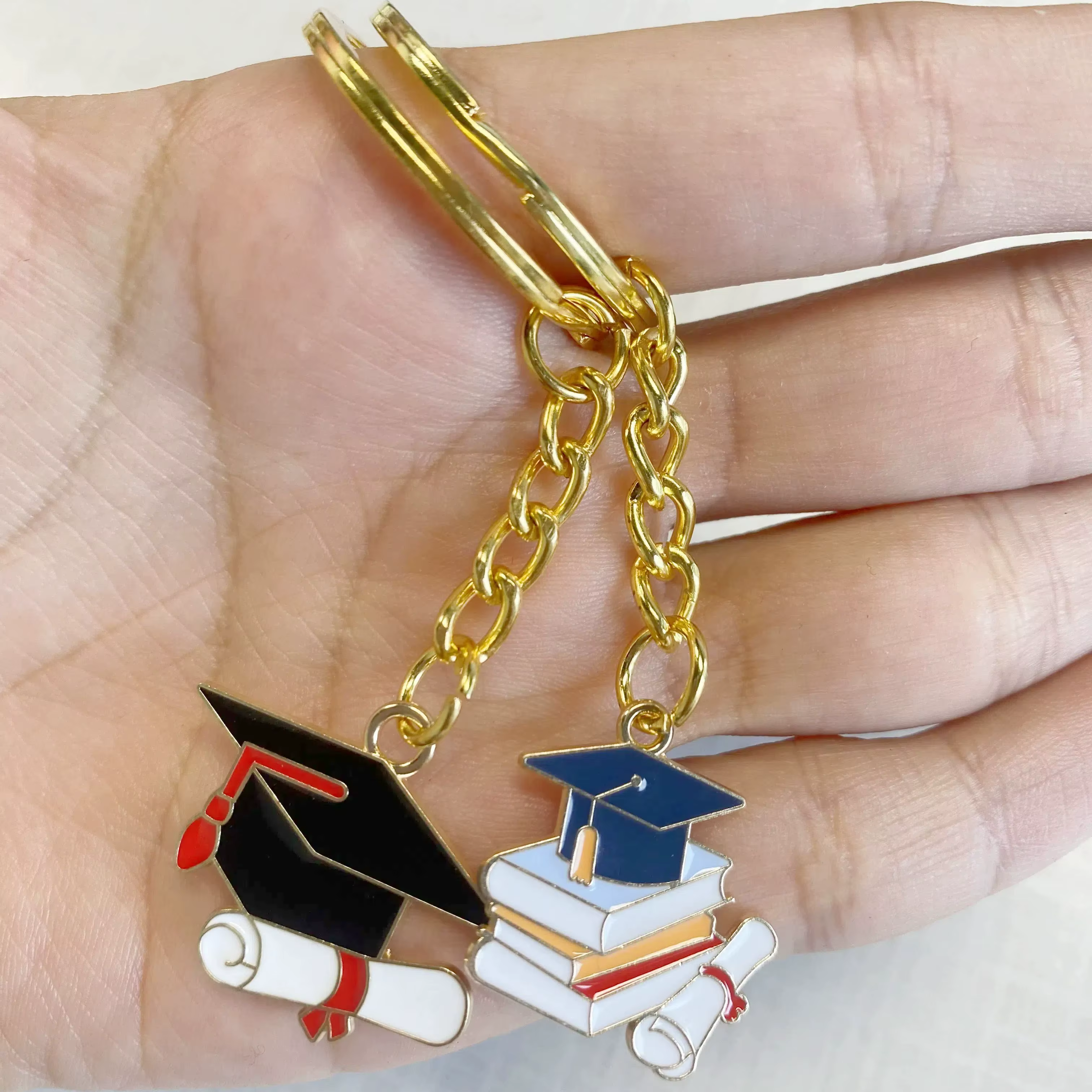 10 pièces classe de 2025 porte-clés de remise de diplôme