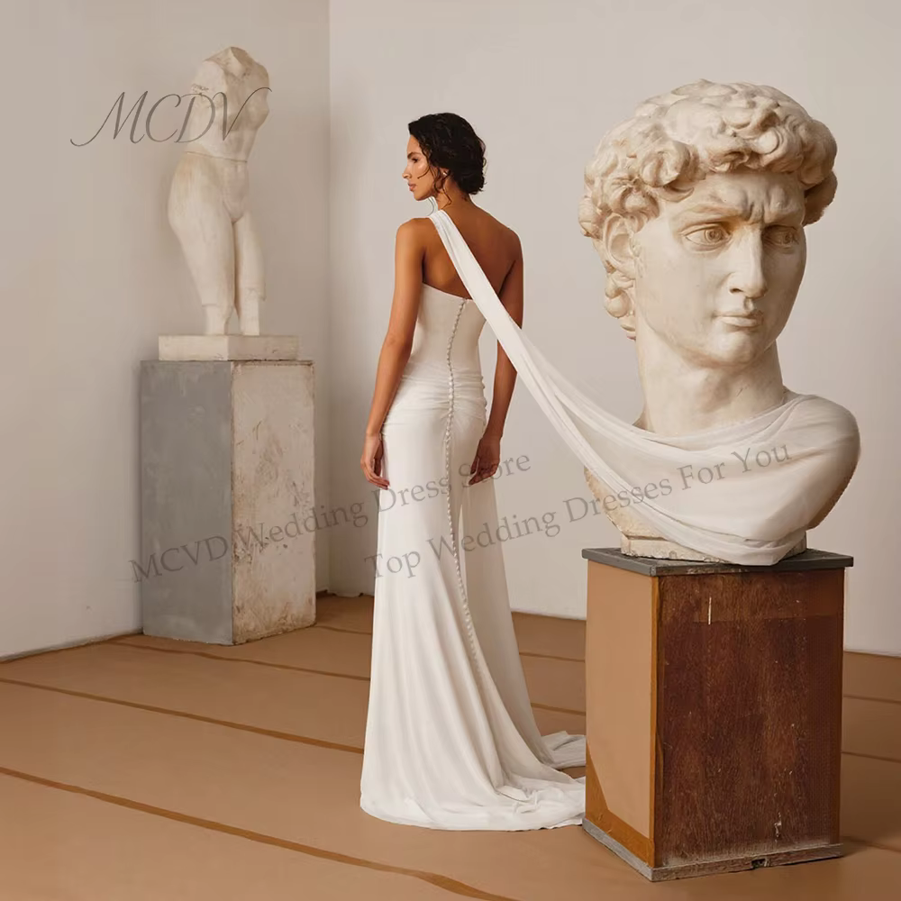 Robes de mariée civiles en mousseline de soie