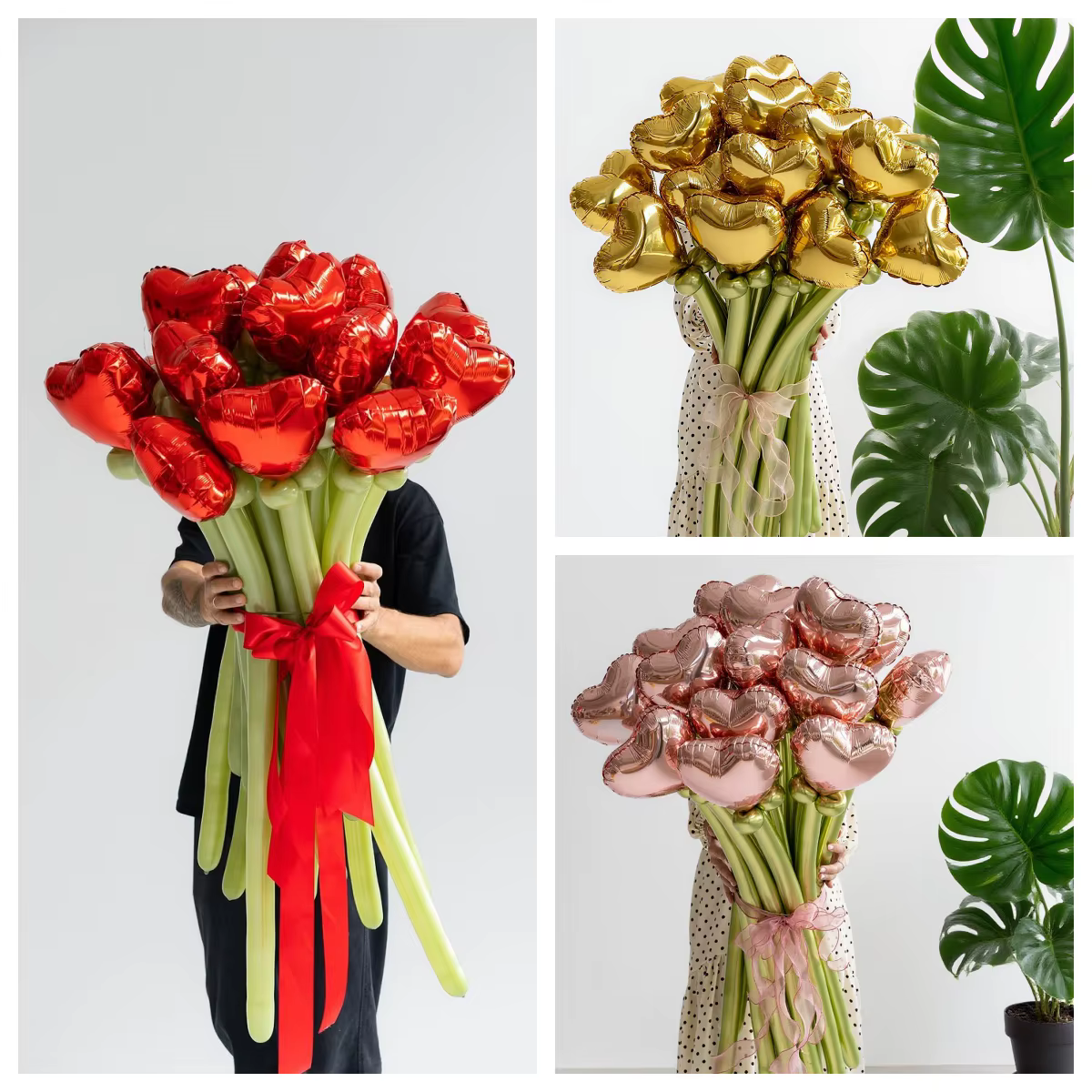 Ensemble de bouquets de ballons d'amour