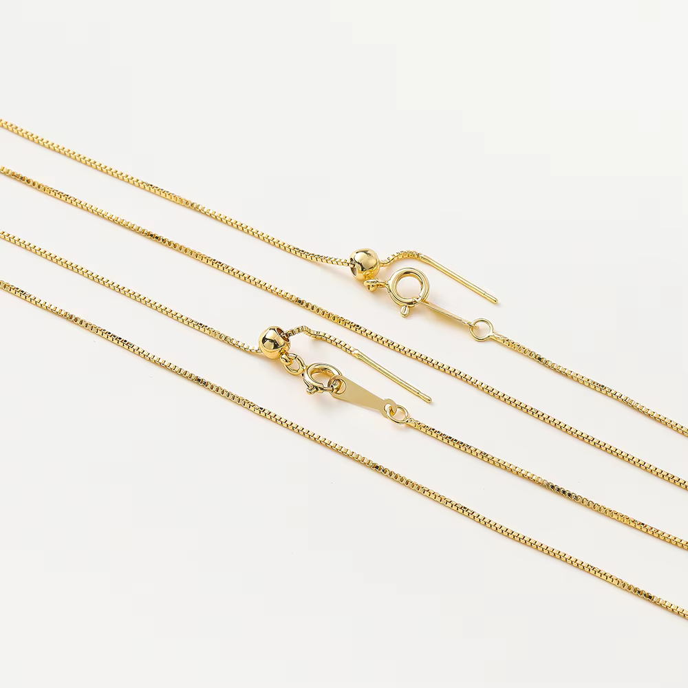 2 pièces/sac 48cm 14K/18K plaqué or venise réglable collier chaîne pour femmes mode classique pendentif