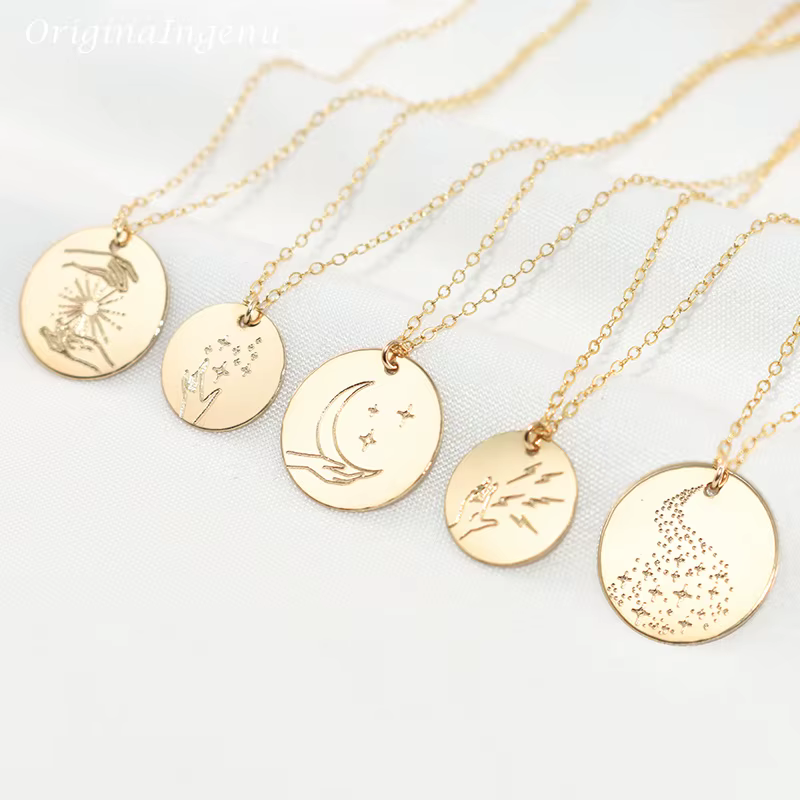 Collier en or 14K fait à la main