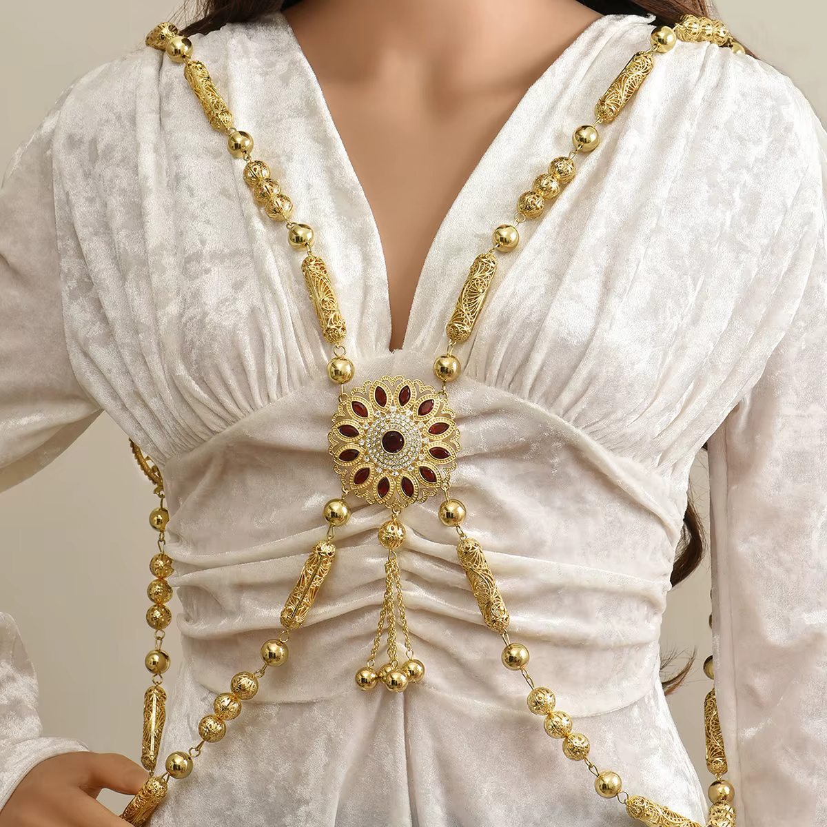 Bijoux de corps de mariée marocain de Style moyen-orient