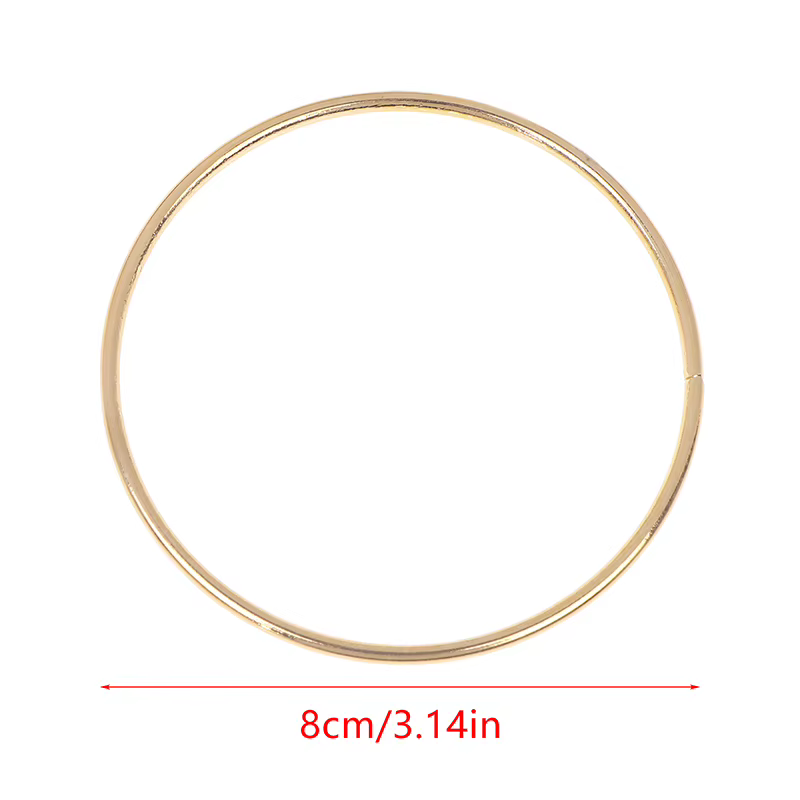 Lot de 10 anneaux métalliques attrape-rêves dorés de 3 pouces