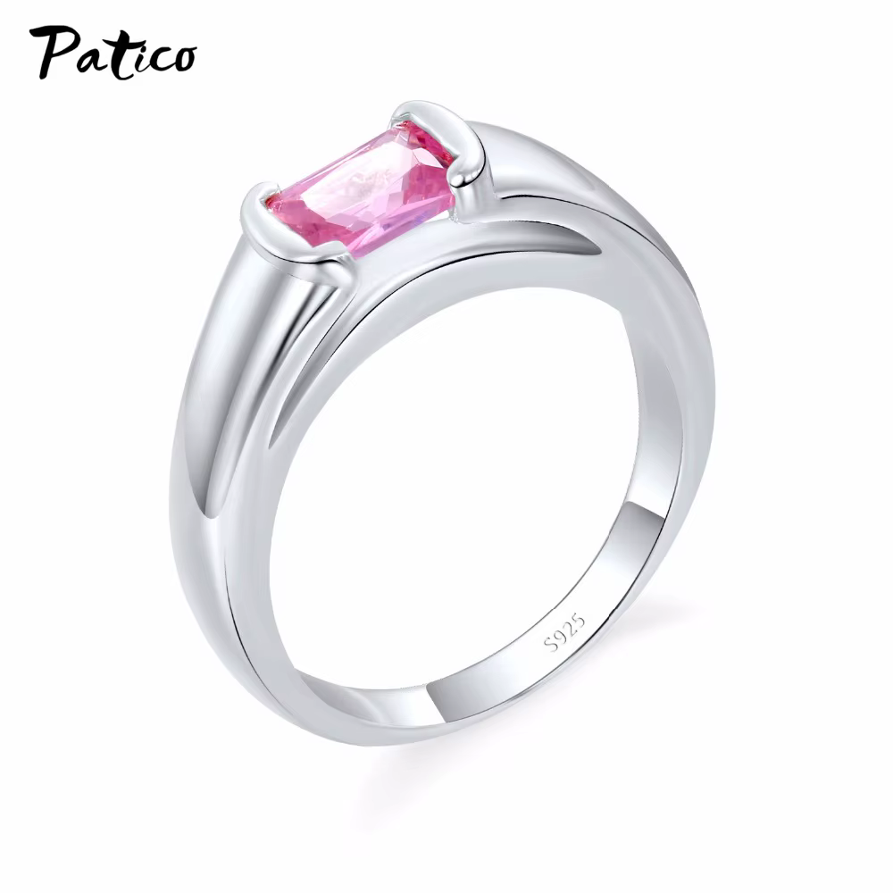 Bague de mariage Simple en argent Sterling 925 pour hommes et femmes