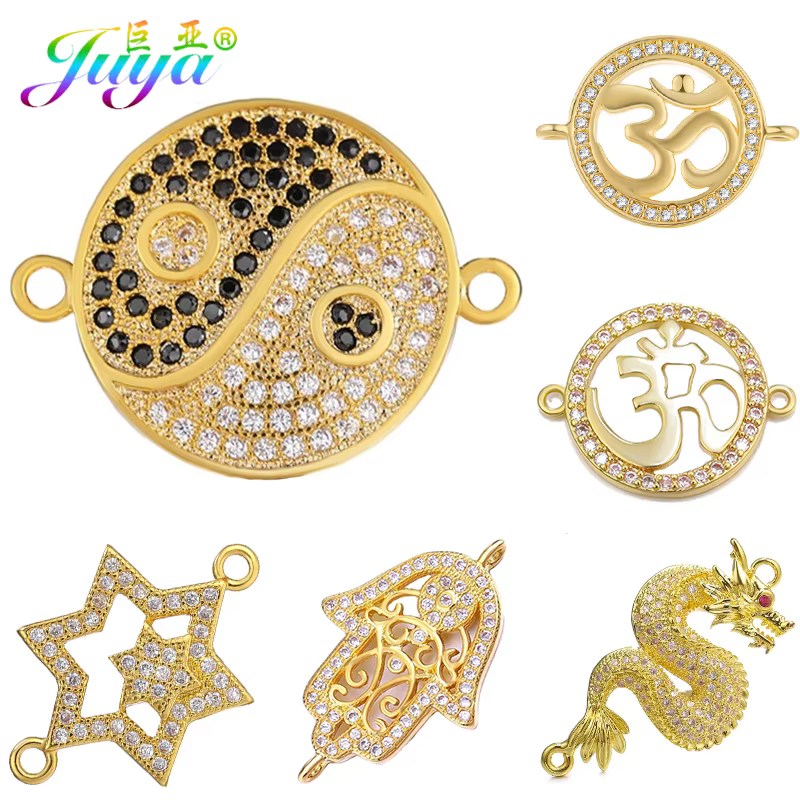 Juya – breloques décoratives plaquées or 18 carats
