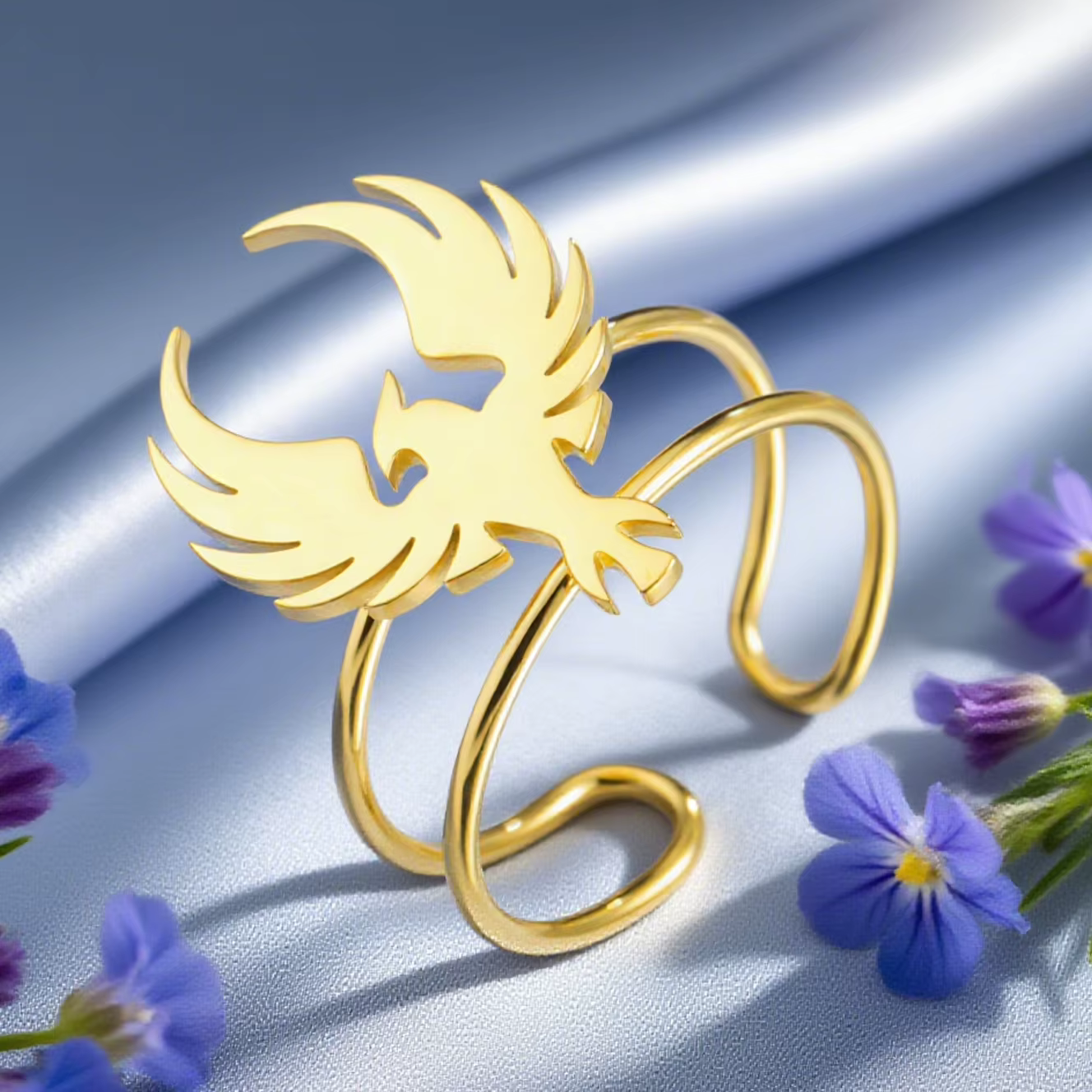 Phoenix Bague réglable Ouvert doigt