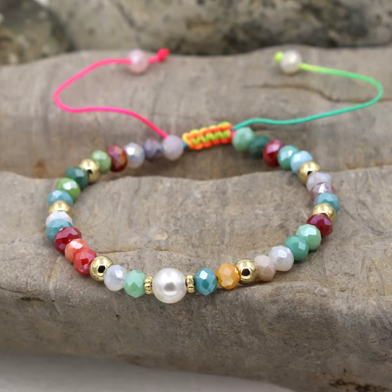 Bracelets pour femmes, bijoux en cristal perlé
